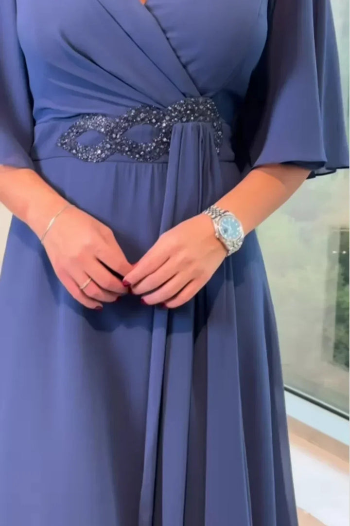 Chloe | Elegant Long Dress in Fabric