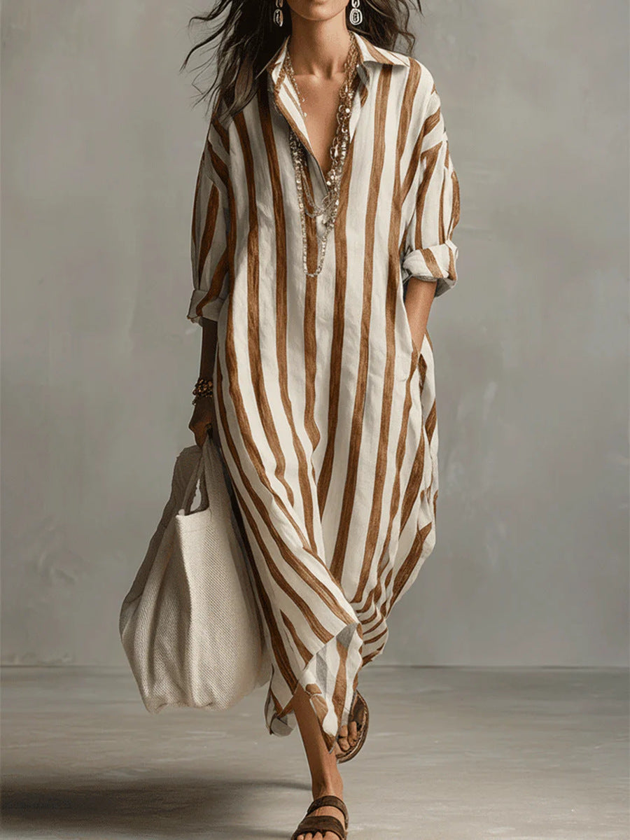 Velinna - Breezy Linen Maxi Dress