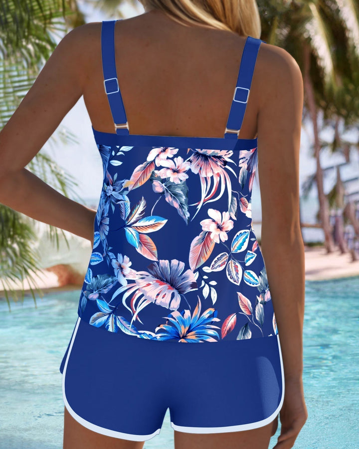 Imke | U-Neck Sleeveless Printed Tankini