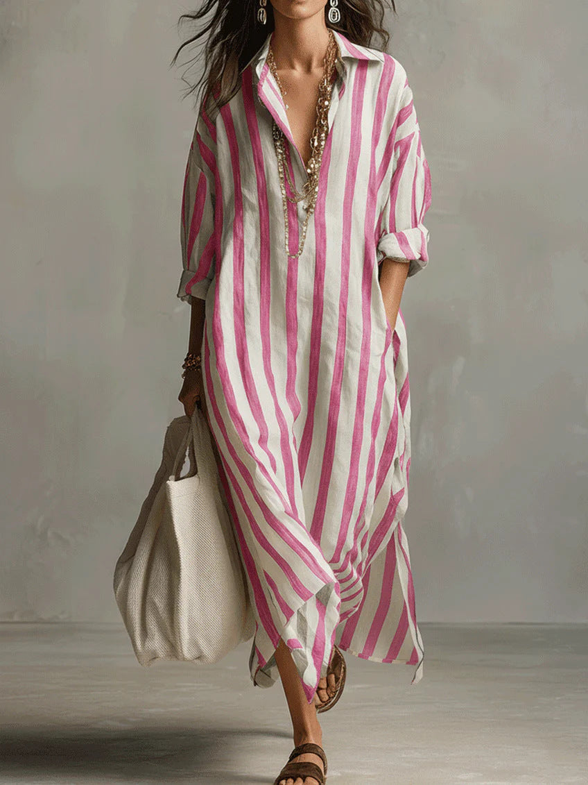 Velinna - Breezy Linen Maxi Dress