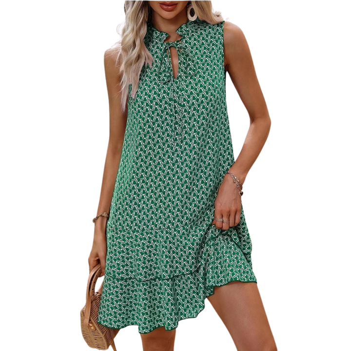 NAOMI™ – Bohemian Printed Strappy Midi Dress