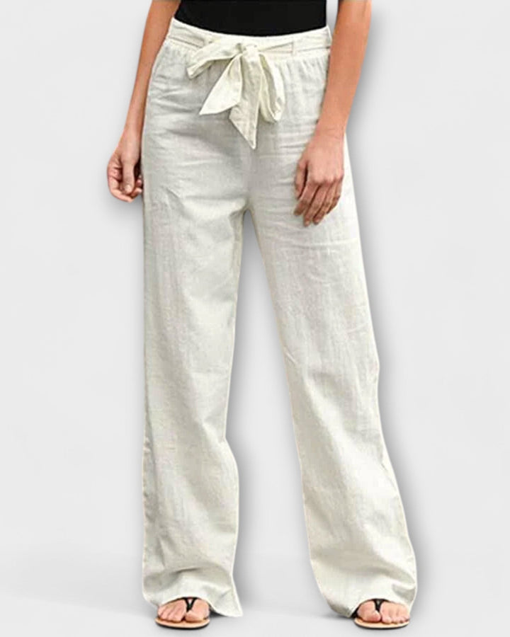 Pauline – Tie Waist Wide Leg Pants