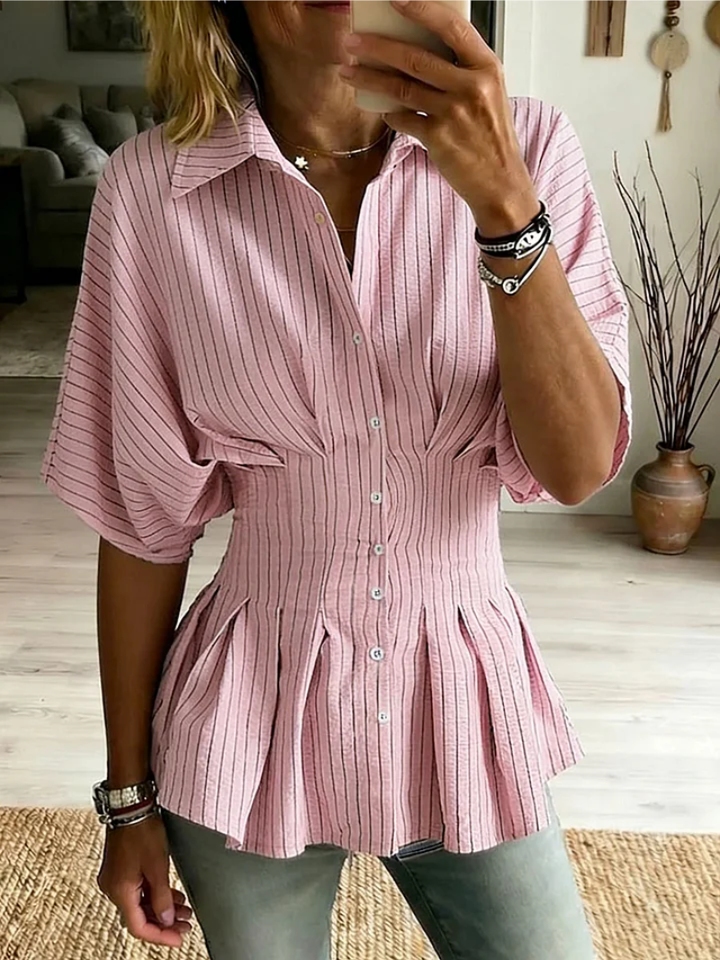 Sudeeksha - Short Sleeve Blouse With Button