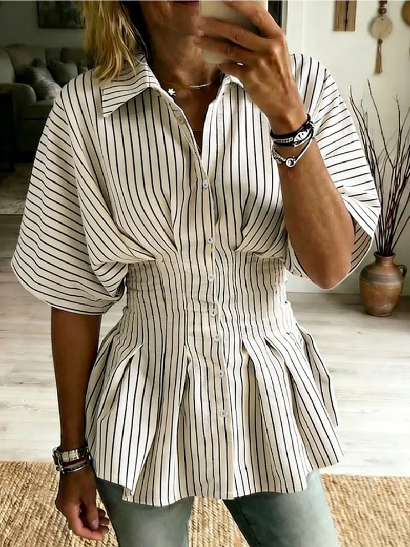 Sudeeksha - Short Sleeve Blouse With Button