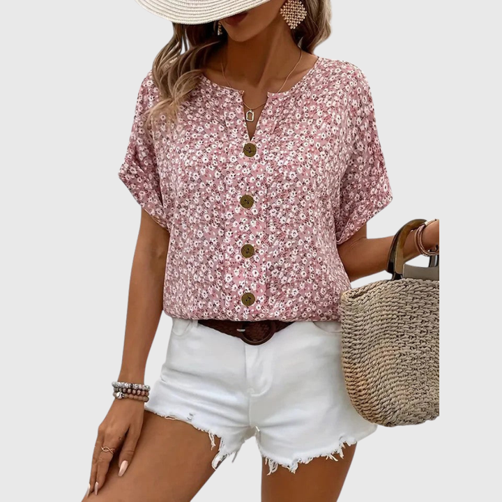 June | Elegant Floral Summer Top