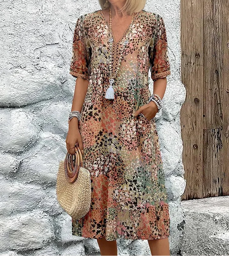 Andrea - Vibrant Midi Dress