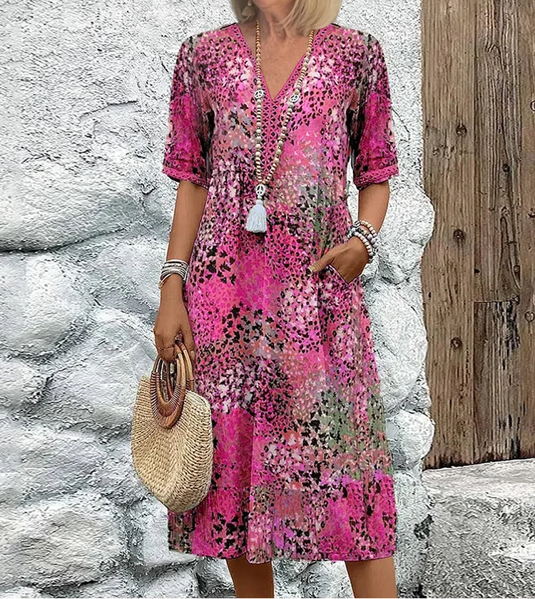 Andrea - Vibrant Midi Dress