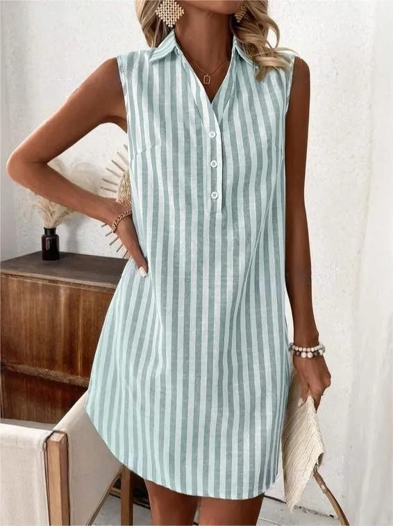 Mila - Striped Shirt Dress