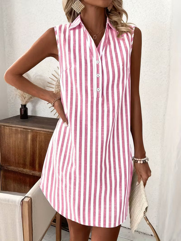 Mila - Striped Shirt Dress